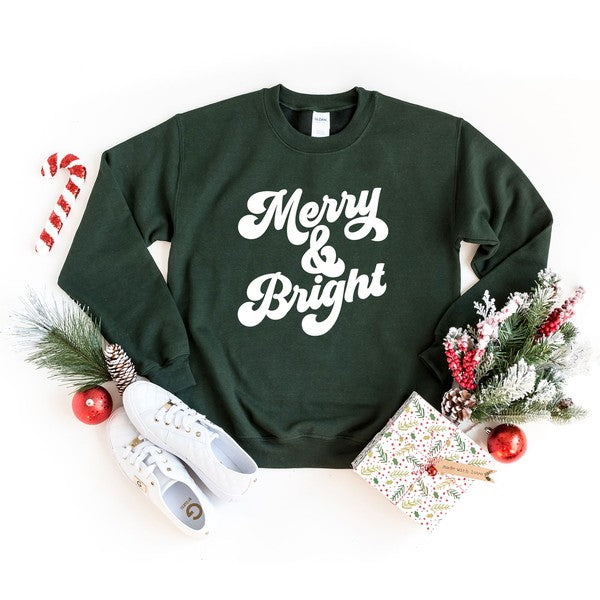 Bold Merry And Bright Graphic Sweatshirt