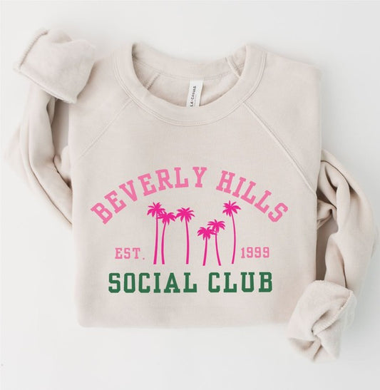 Beverly Hills Social Club Crew Neck Sweatshirt Plus Size
