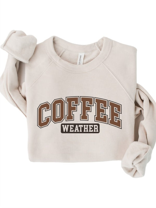 Coffee Weather Graphic Sweatshirt Plus Size