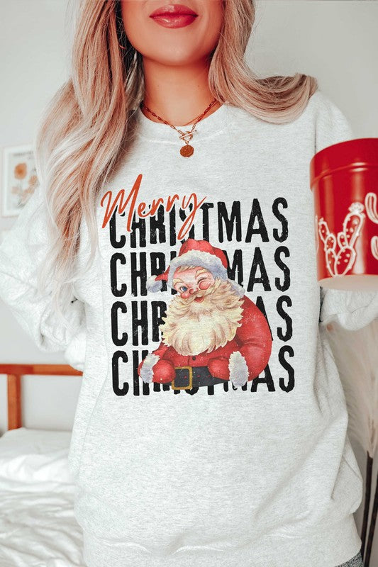 MERRY CHRISTMAS SANTA Graphic Sweatshirt