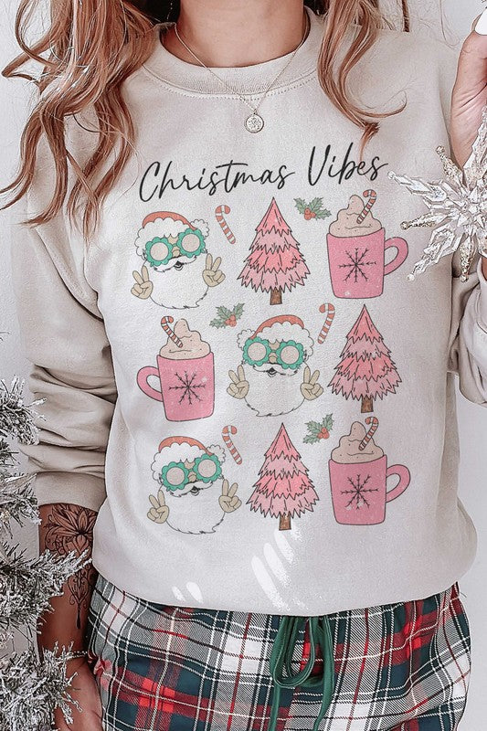 Christmas Vibes Icons Graphic Sweatshirt