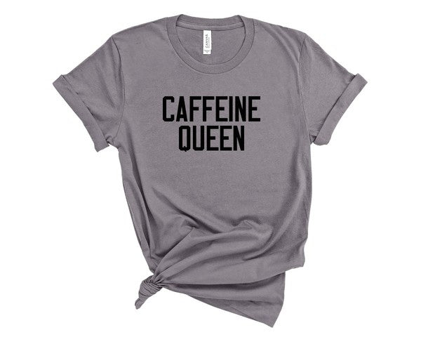Caffeine Queen Crewneck Graphic Tee Shirt
