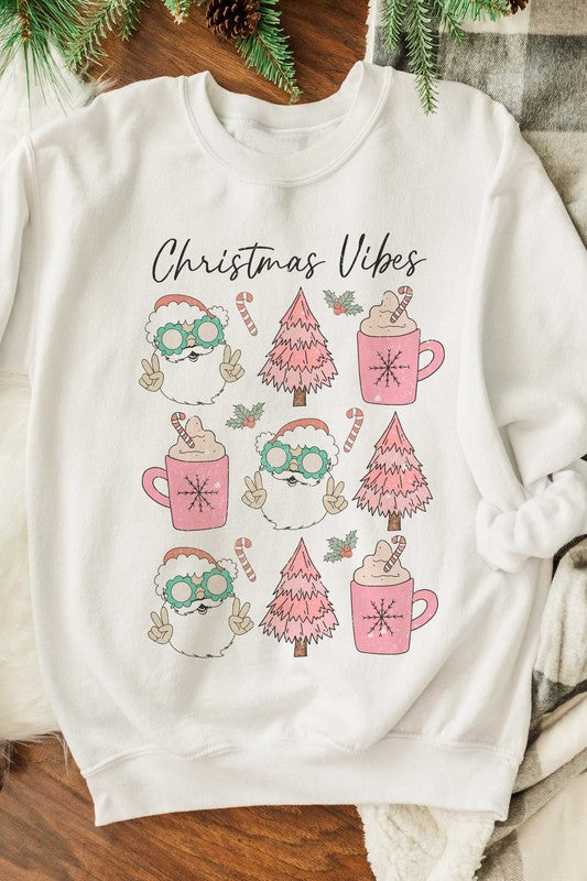 Christmas Vibes Icons Graphic Sweatshirt