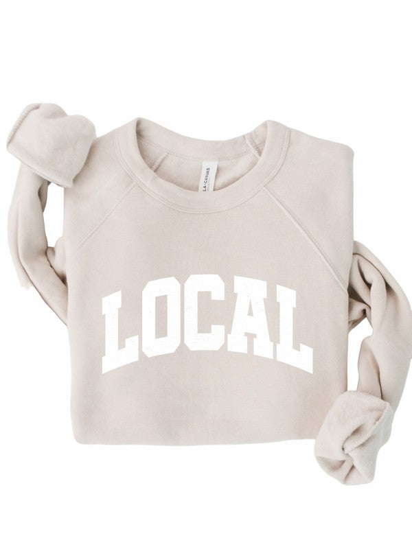 Varsity Font Local Graphic Crewneck Sweatshirt