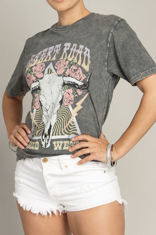 Desert Road Wild West Graphic Tee Shirt