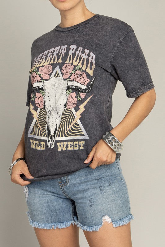 Desert Road Wild West Graphic Tee Shirt